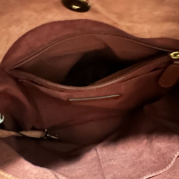 Frye Leather Side Pocket Hobo Shoulder Bag - Picture 9 of 10